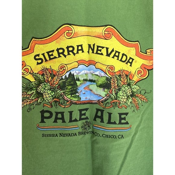 Sierra Nevada Pale Ale Beer S/S T-Shirt Men's Size S Green Brewing Co. Chico CA - Picture 6 of 6